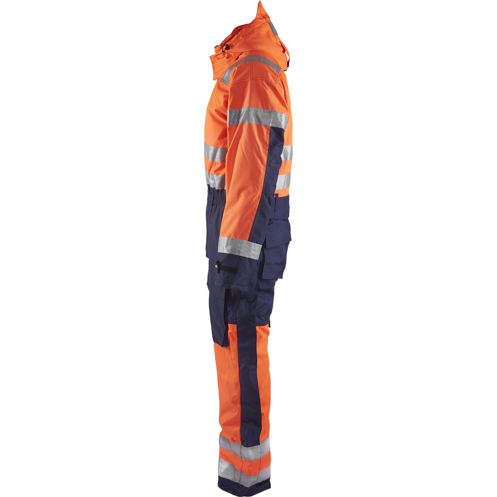 Blaklader High Vis Winter Coverall, Orange/Navy (3)
