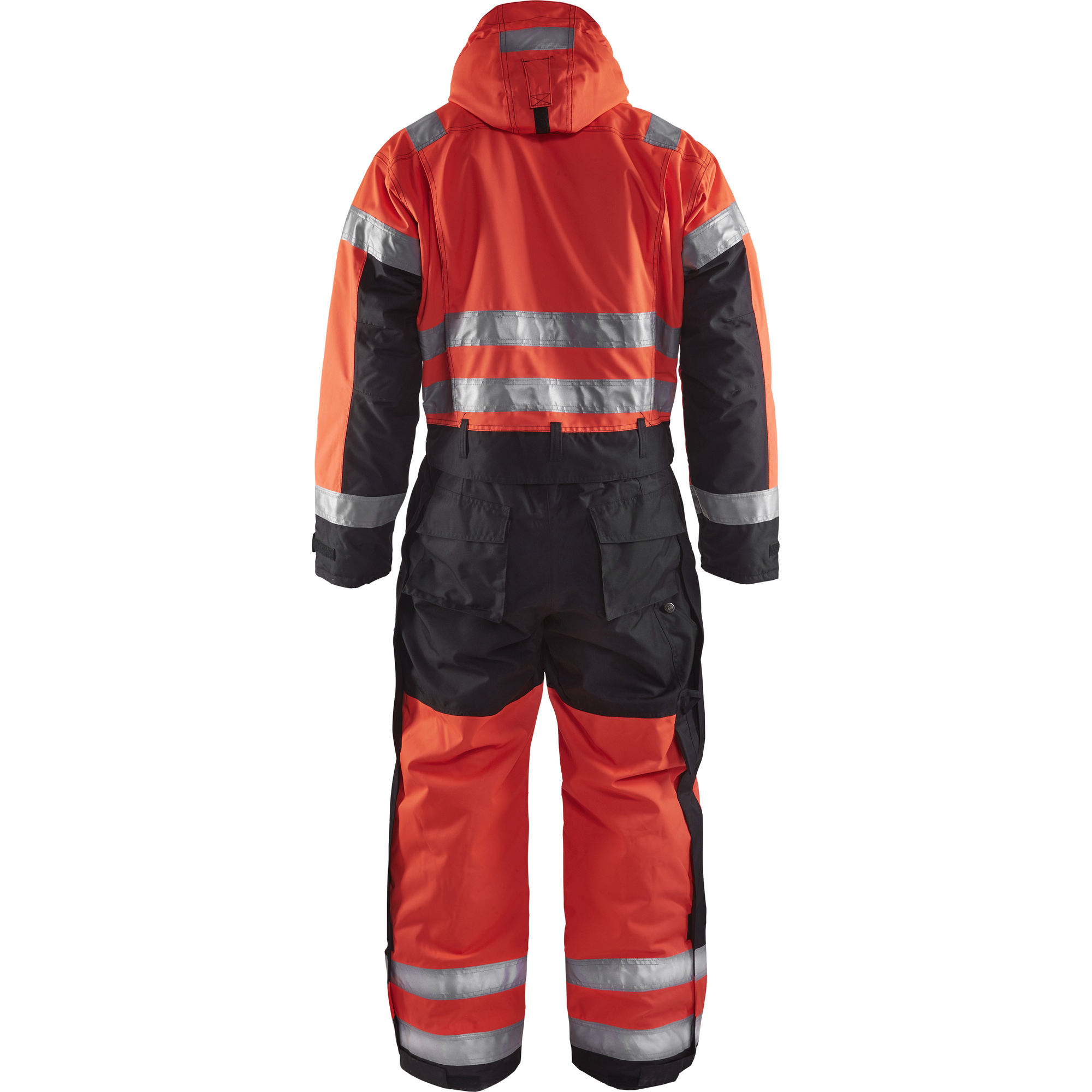 Blaklader High Vis Winter Coverall, Red/Black (3)