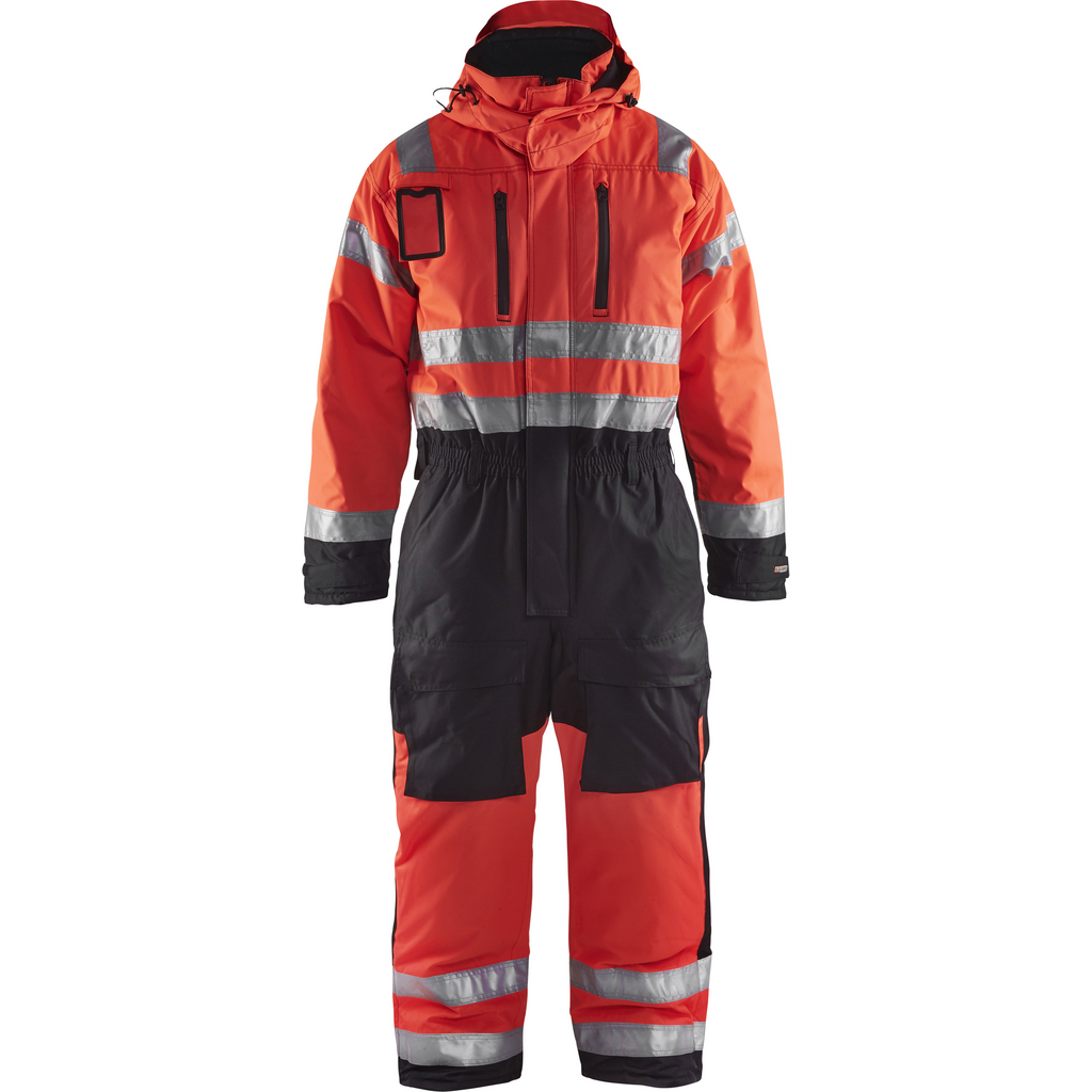 Blaklader High Vis Winter Coverall, Red/Black