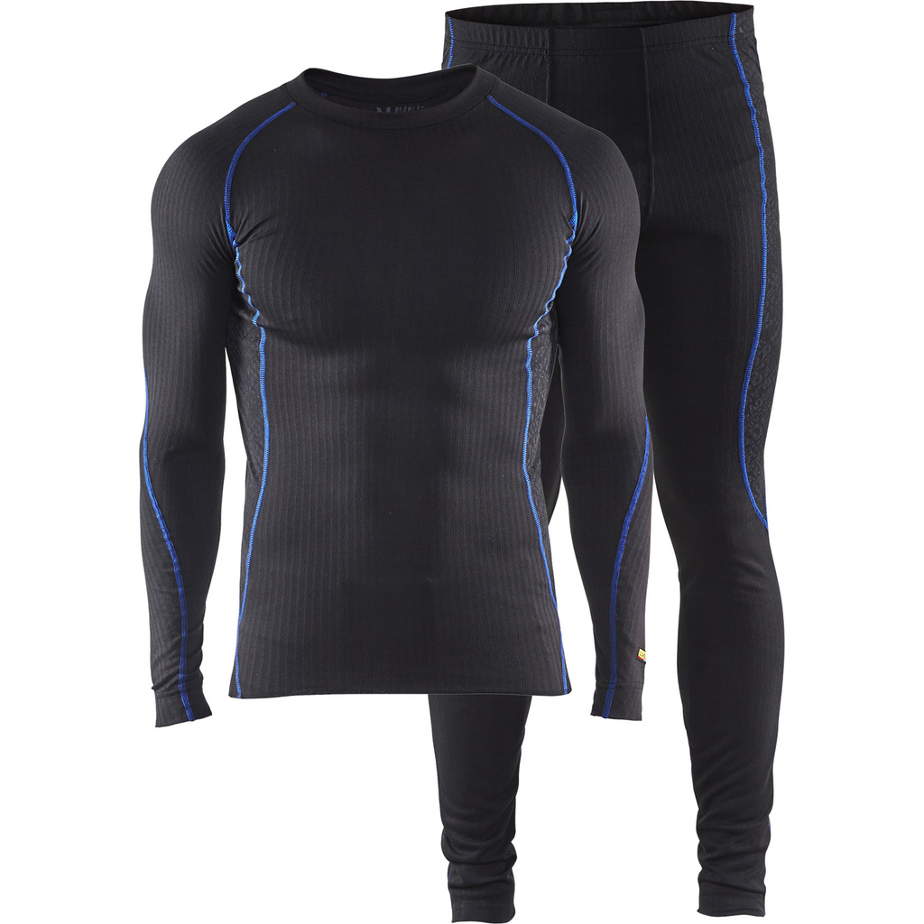 Blaklader LIGHT Underwear Set, Black/Cornflower Blue