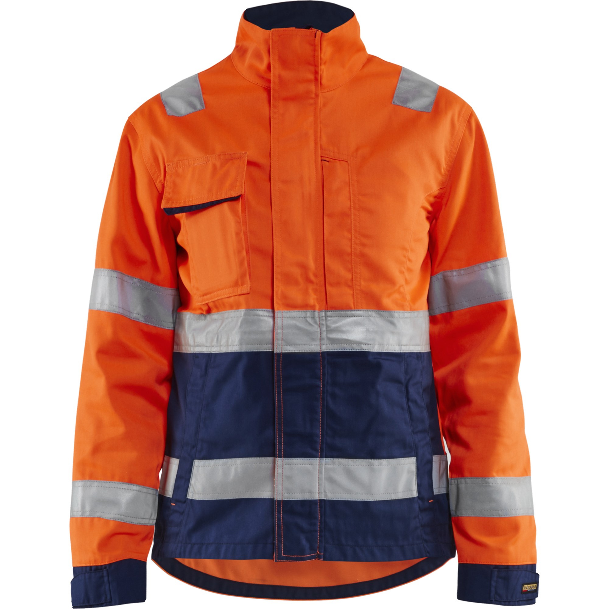 Blaklader High Vis Ladies Jacket, Orange/Navy Blue