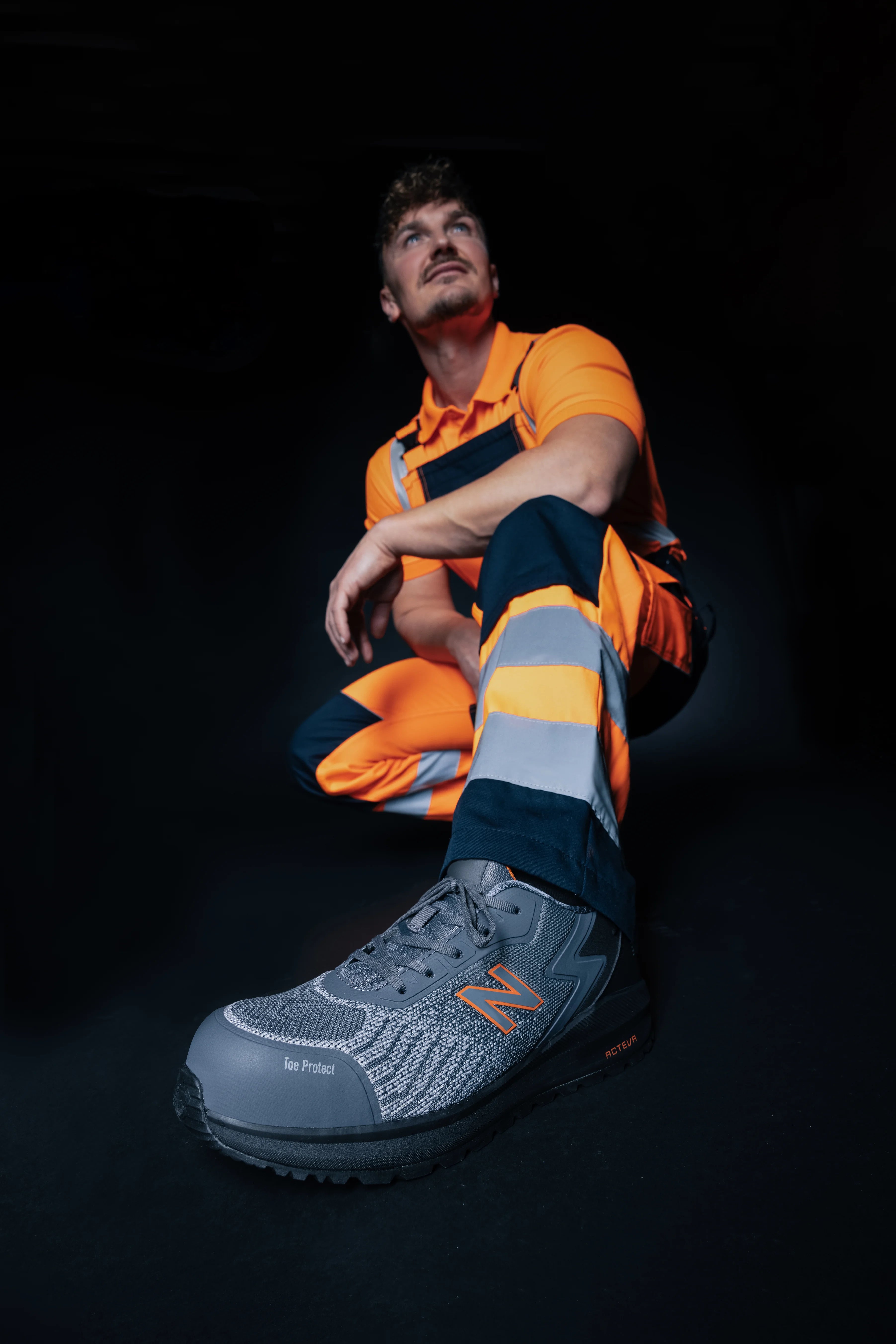 New Balance Speedware Safety Shoes S1 P SRC Grey/orange (7)