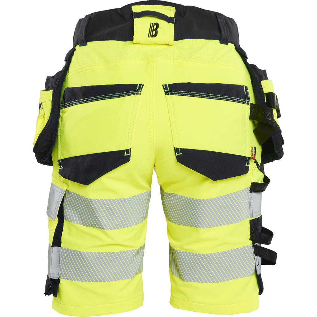 Blaklader High Vis Ladies 4-Way Stretch Shorts, Yellow/Black (4)
