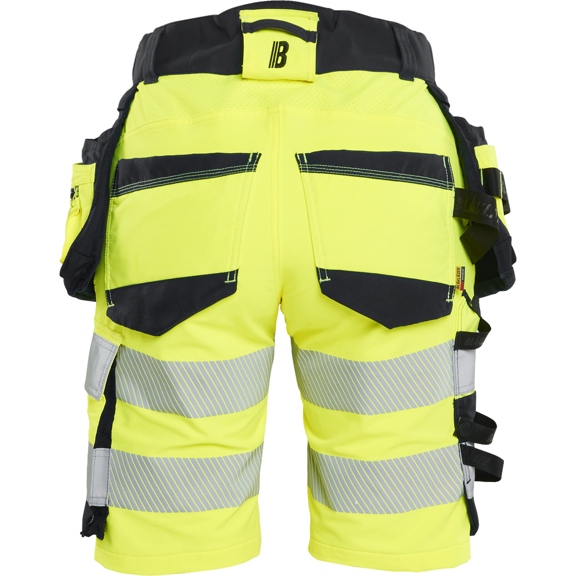 Blaklader High Vis Ladies 4-Way Stretch Shorts, Yellow/Black (4)