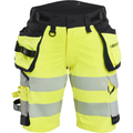 Blaklader High Vis Ladies 4-Way Stretch Shorts, Yellow/Black