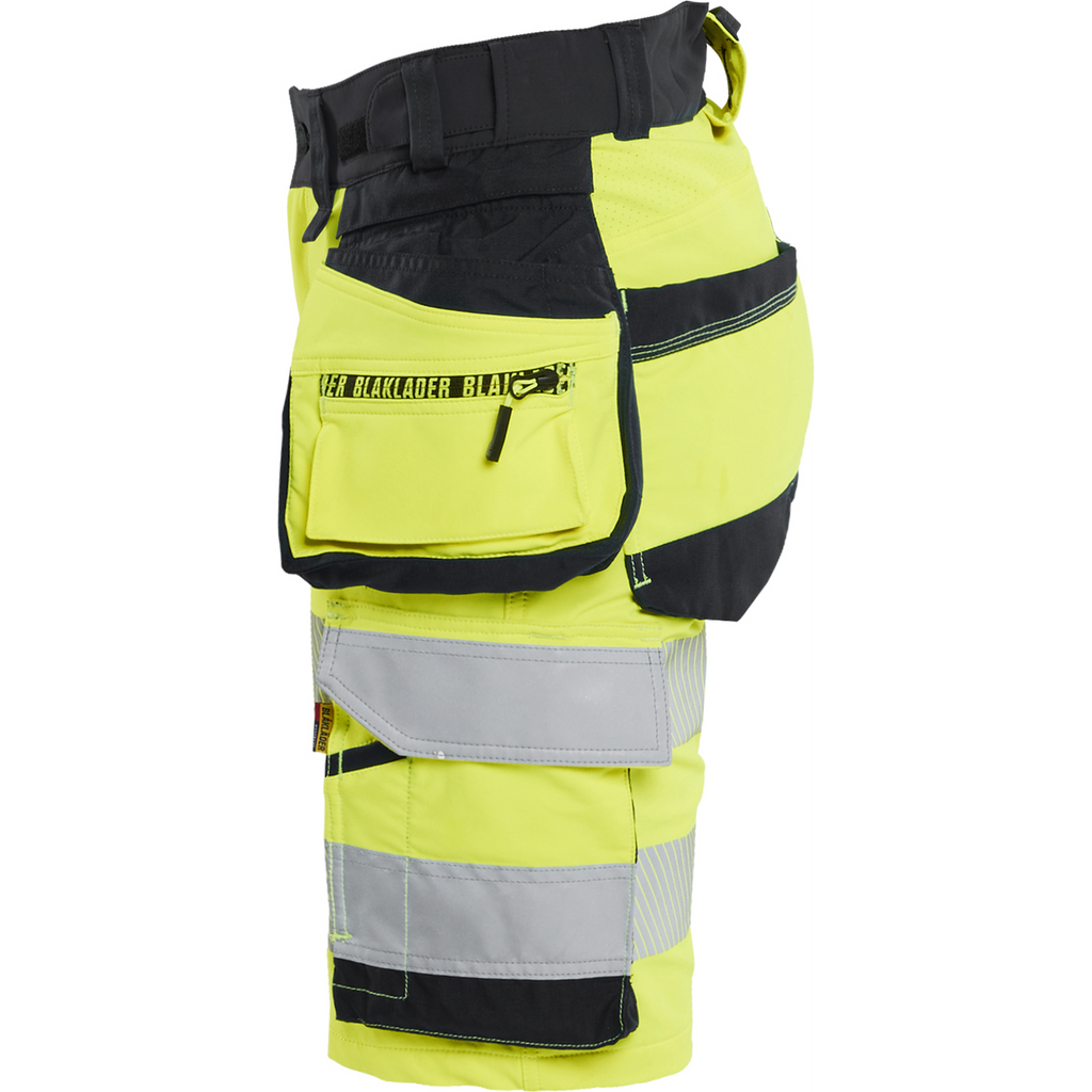 Blaklader High Vis Ladies 4-Way Stretch Shorts, Yellow/Black (3)