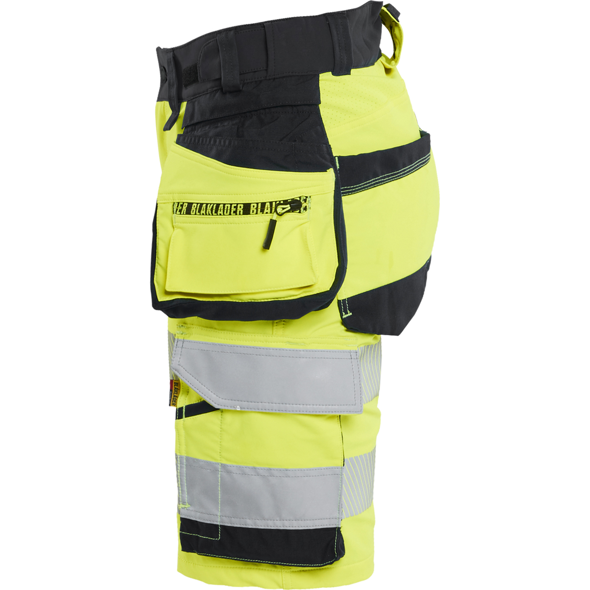Blaklader High Vis Ladies 4-Way Stretch Shorts, Yellow/Black (3)