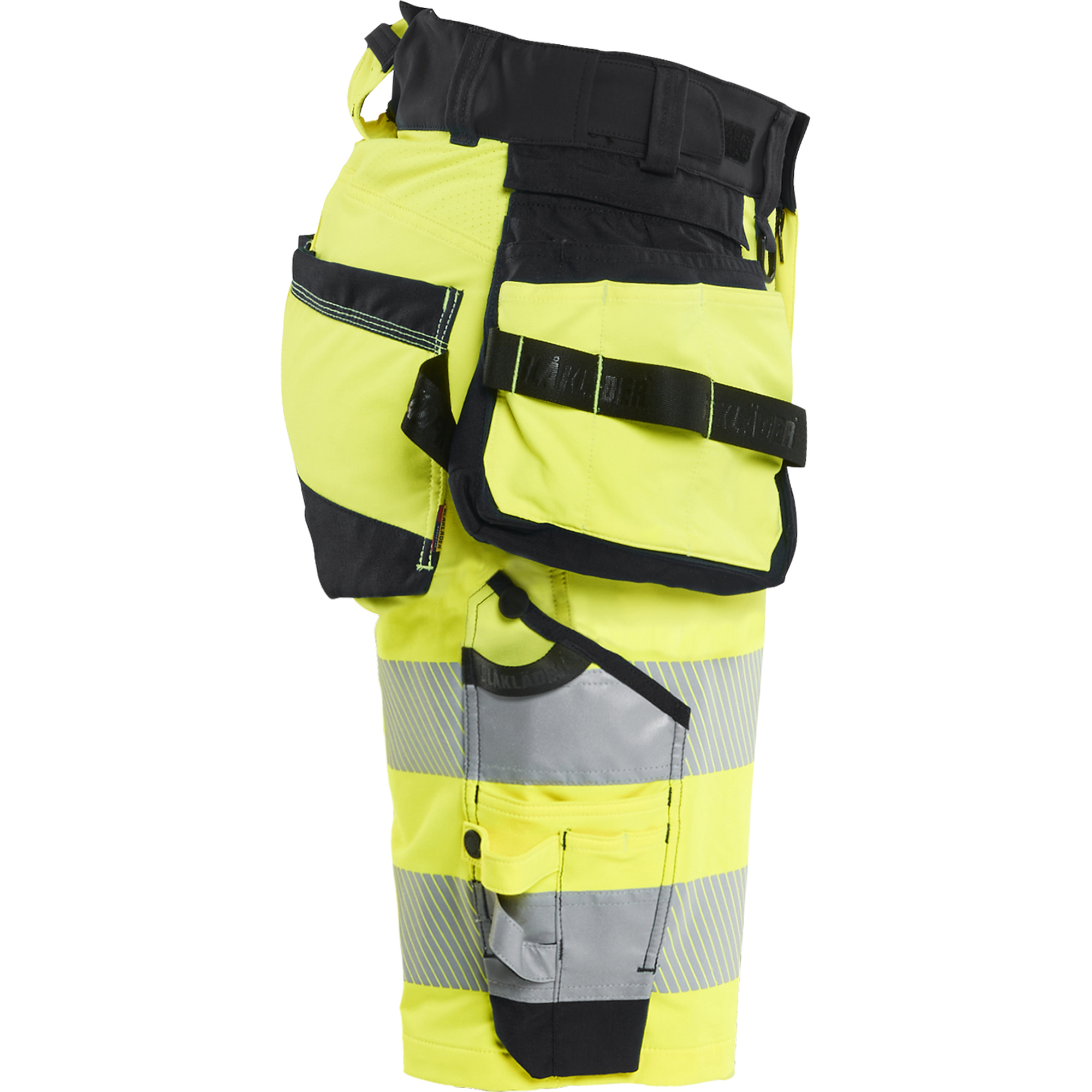 Blaklader High Vis Ladies 4-Way Stretch Shorts, Yellow/Black (2)