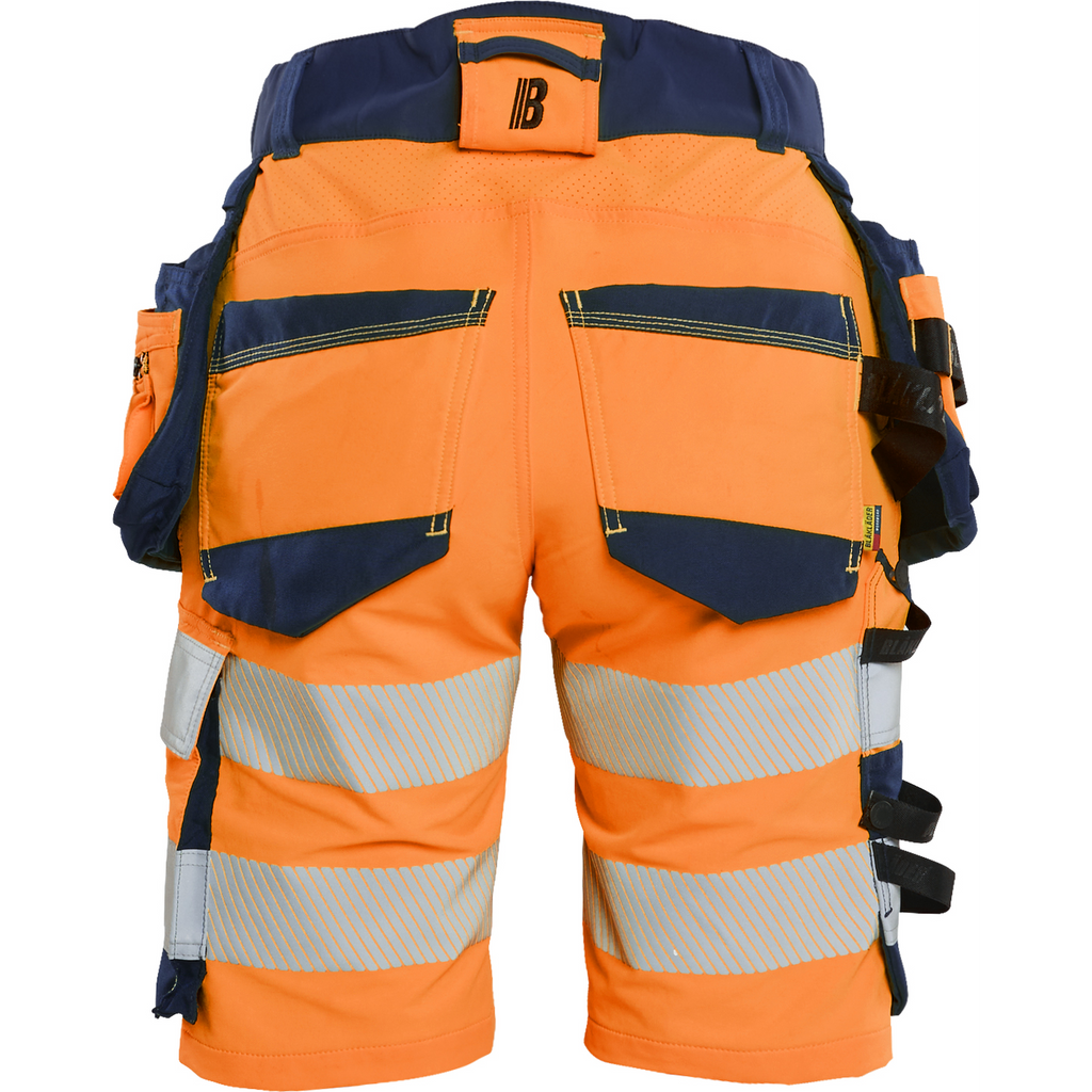 Blaklader High Vis Damen 4-Wege-Stretch Shorts, Orange/Marineblau (4)