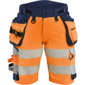 Blaklader High Vis Damen 4-Wege-Stretch Shorts, Orange/Marineblau