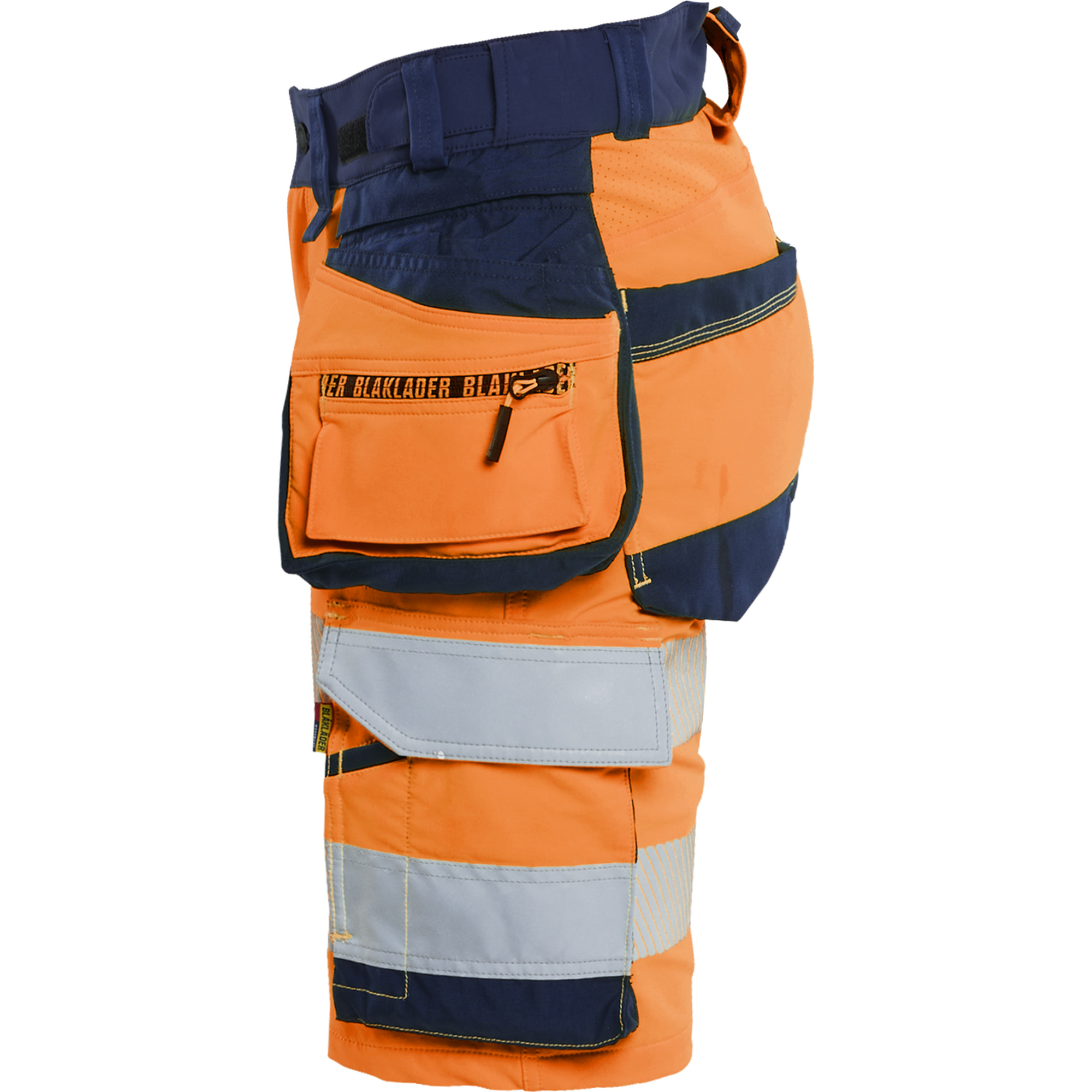 Blaklader High Vis Damen 4-Wege-Stretch Shorts, Orange/Marineblau (3)