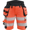 Blaklader High Vis Ladies 4-Way Stretch Shorts, Red/Black