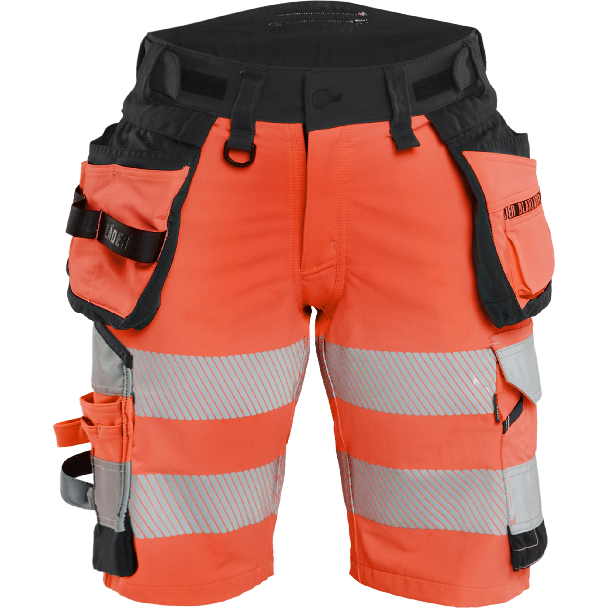 Blaklader High Vis Ladies 4-Way Stretch Shorts, Red/Black
