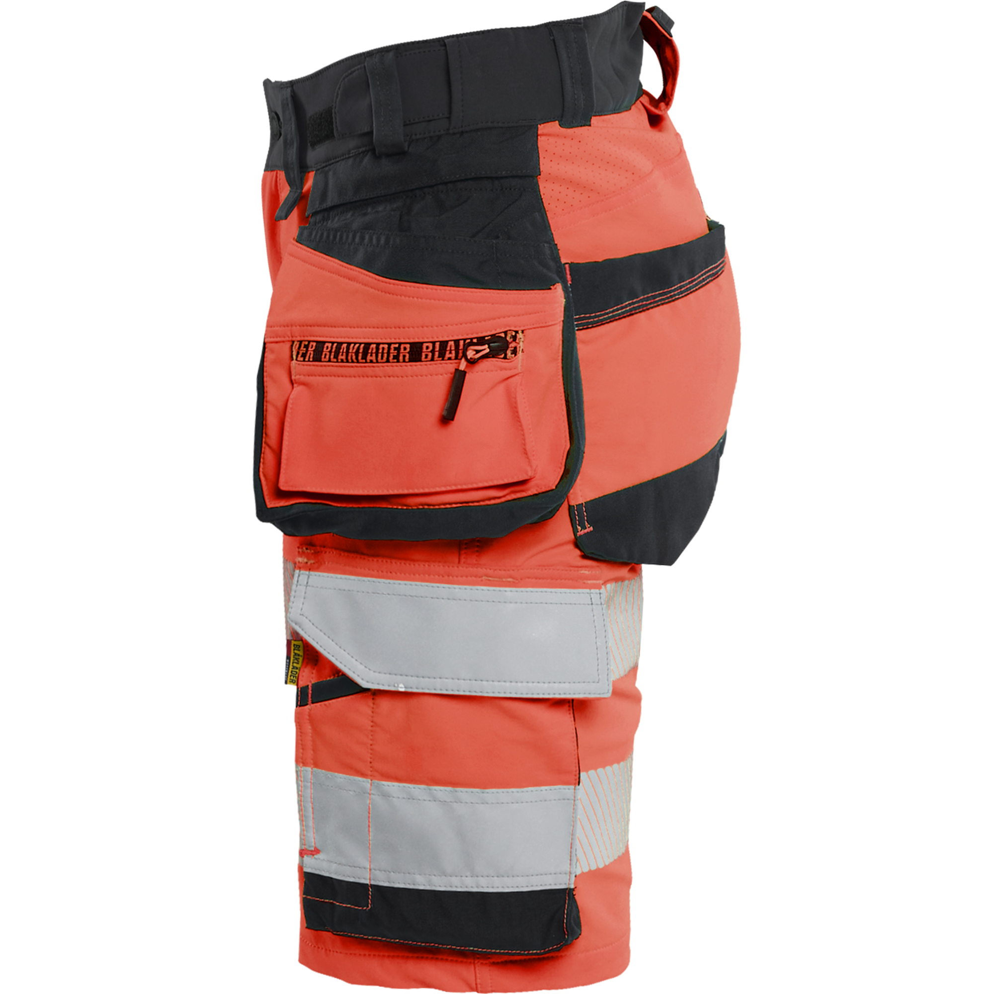 Blaklader High Vis Ladies 4-Way Stretch Shorts, Red/Black (3)