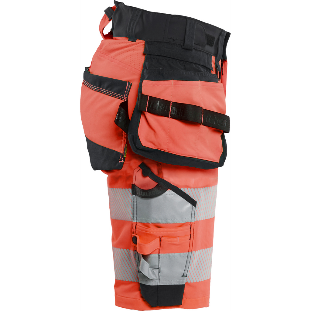 Blaklader High Vis Ladies 4-Way Stretch Shorts, Red/Black (2)