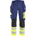 Blaklader High Vis Women's 4-Way Stretch Trousers, Navy Blue/ Yellow