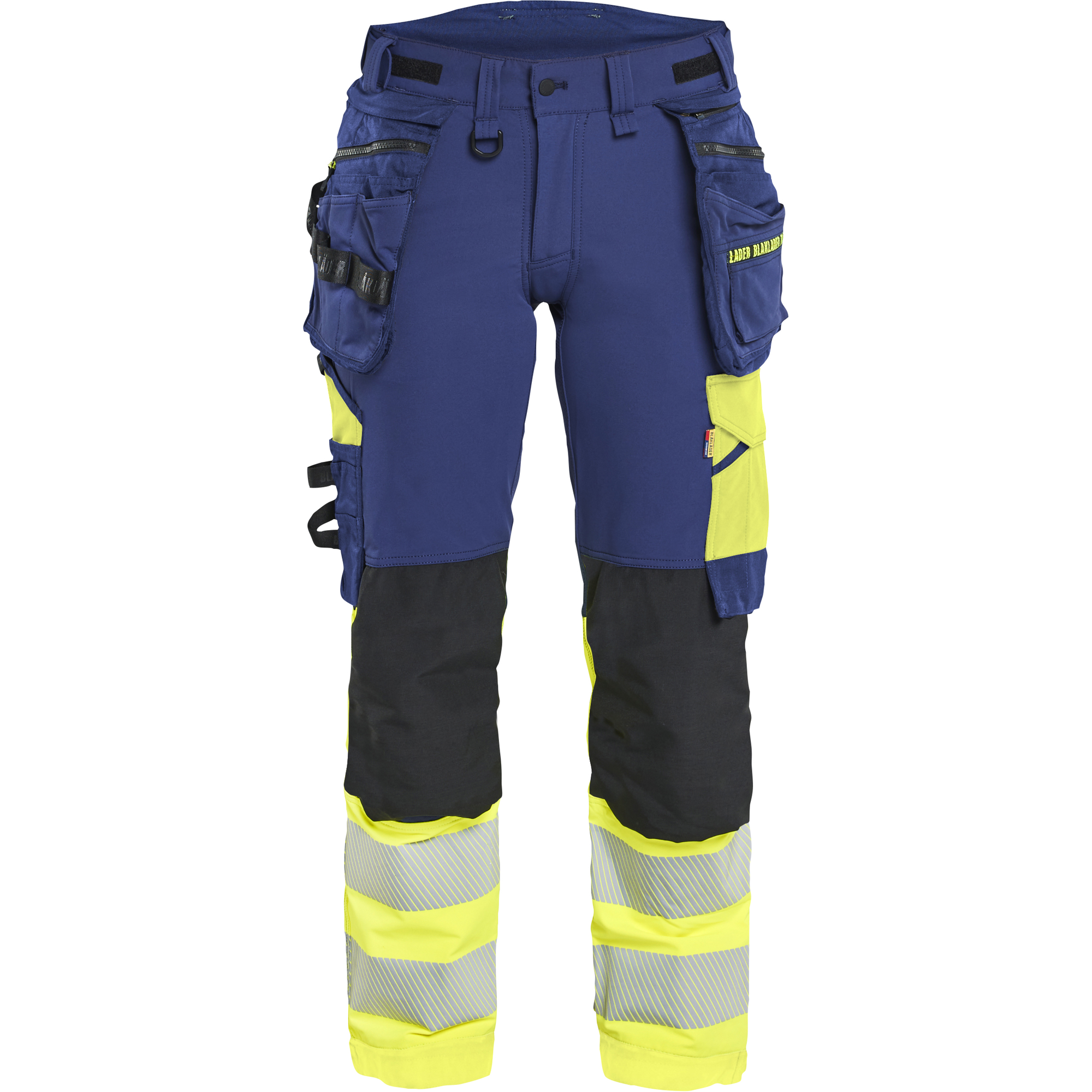 Blaklader High Vis Women's 4-Way Stretch Trousers, Navy Blue/ Yellow