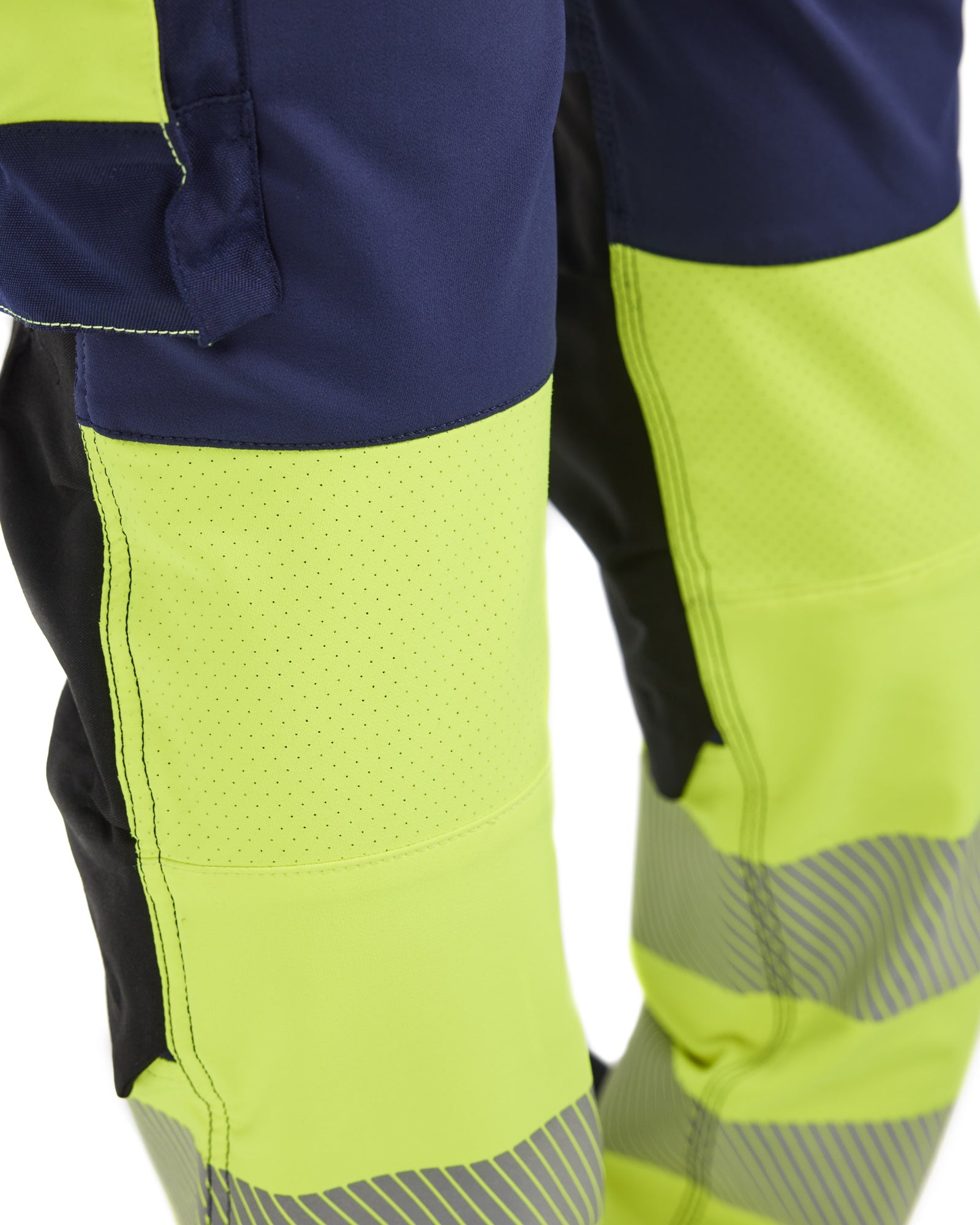 Blaklader High Vis Women's 4-Way Stretch Trousers, Navy Blue/ Yellow (9)