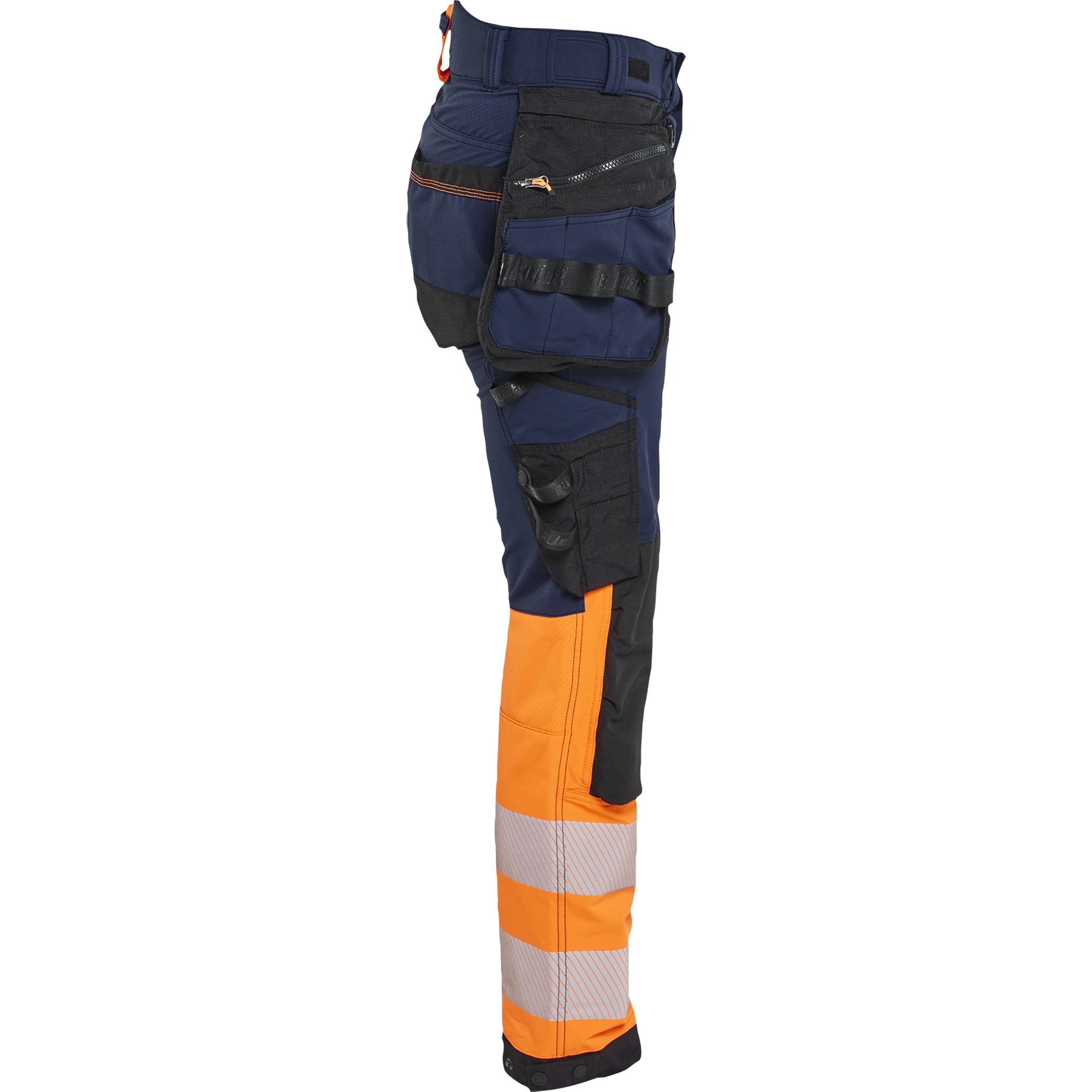 Blaklader High Vis Ladies 4-Way Stretch Trousers, Navy/Orange (2)