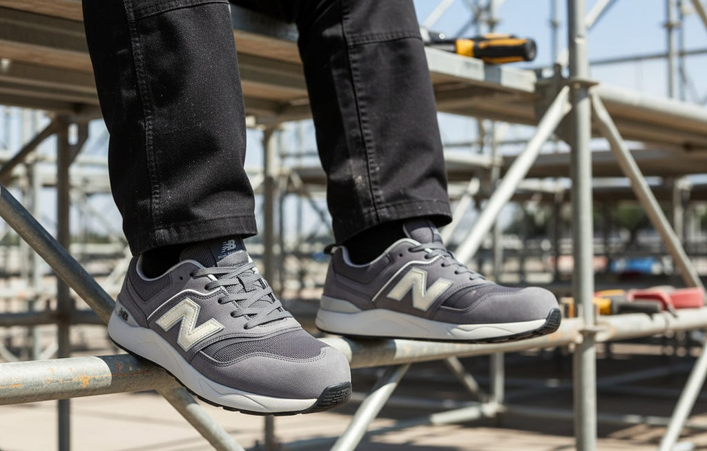 New Balance Elite Lite Mens Safety Shoes S1 PL HRO FO SC SR Grey/white (9)