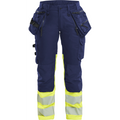 Blaklader High Vis Damen Stretchhose, Marineblau/ Gelb