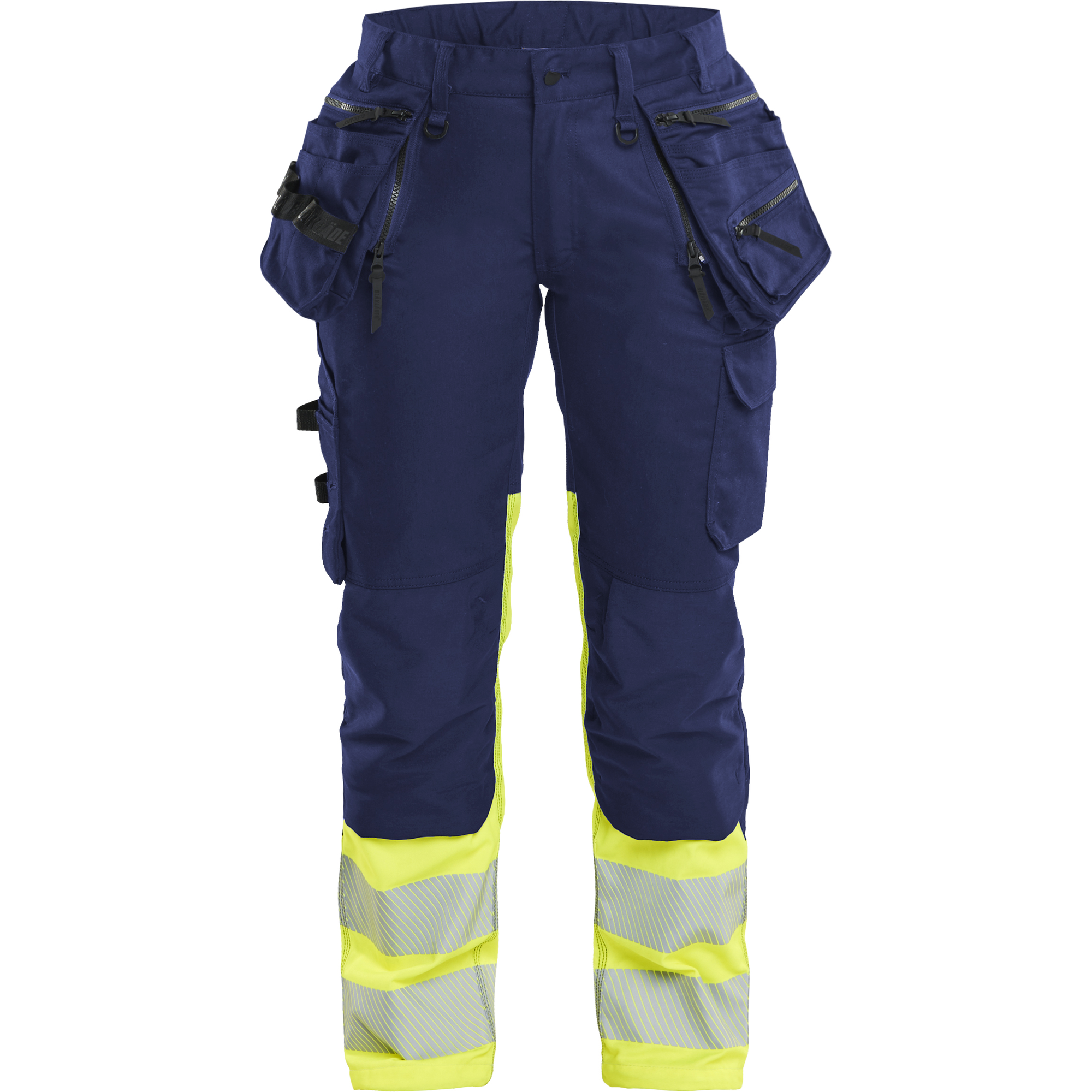 Blaklader High Vis Damen Stretchhose, Marineblau/ Gelb