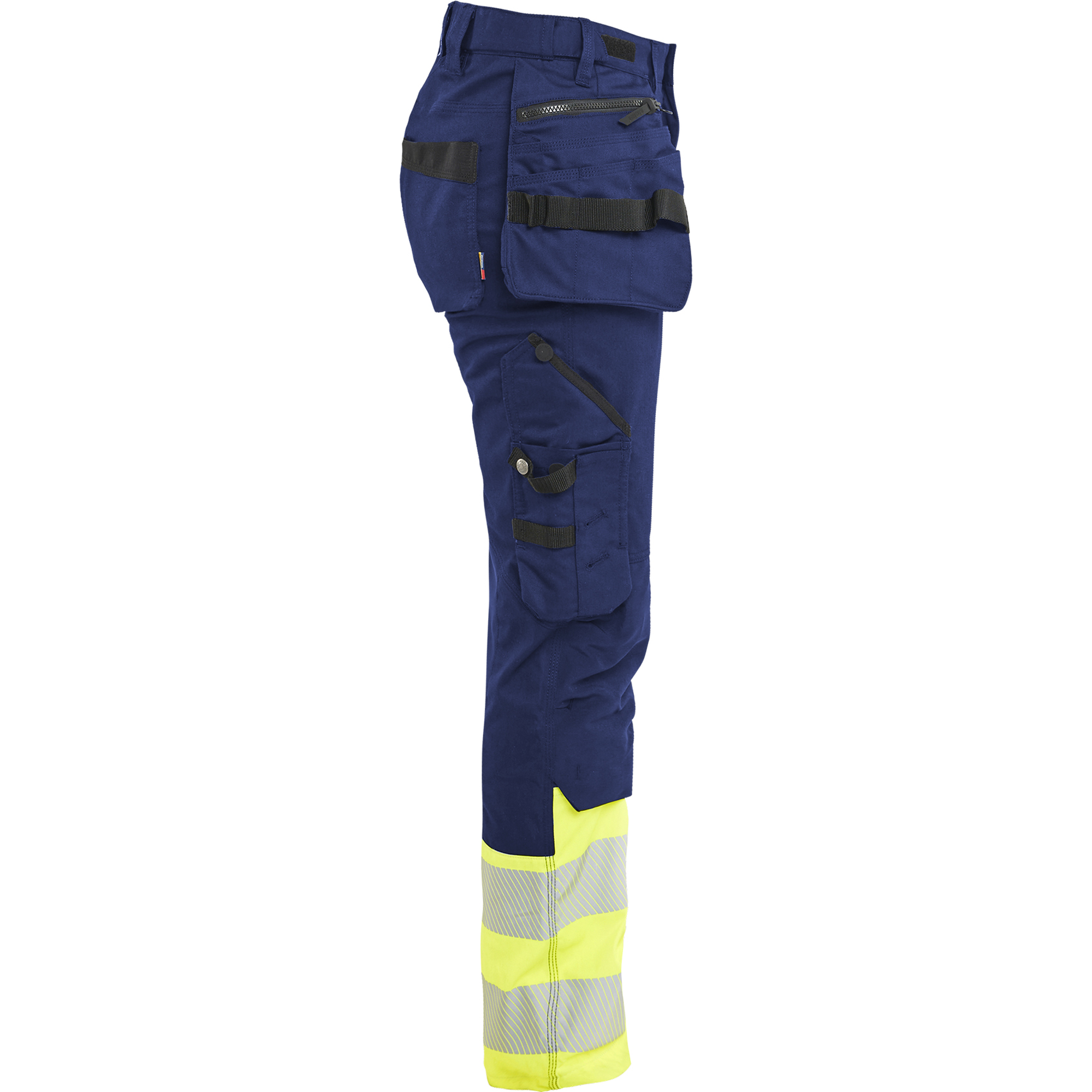 Blaklader High Vis Damen Stretchhose, Marineblau/ Gelb (2)