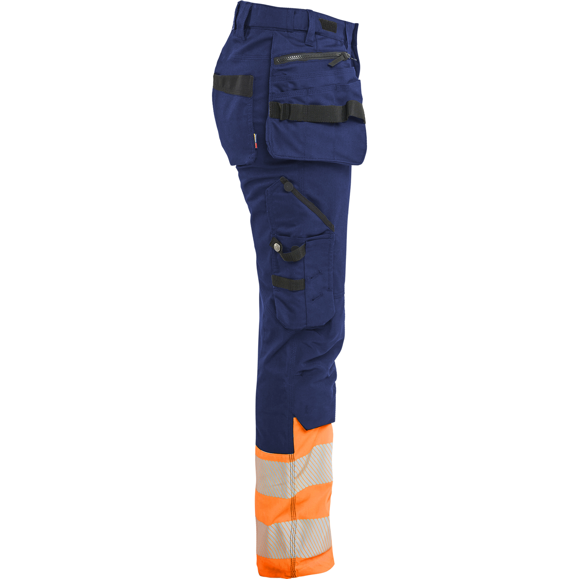 Blaklader High Vis Ladies Stretch Trousers, Navy/Orange (2)