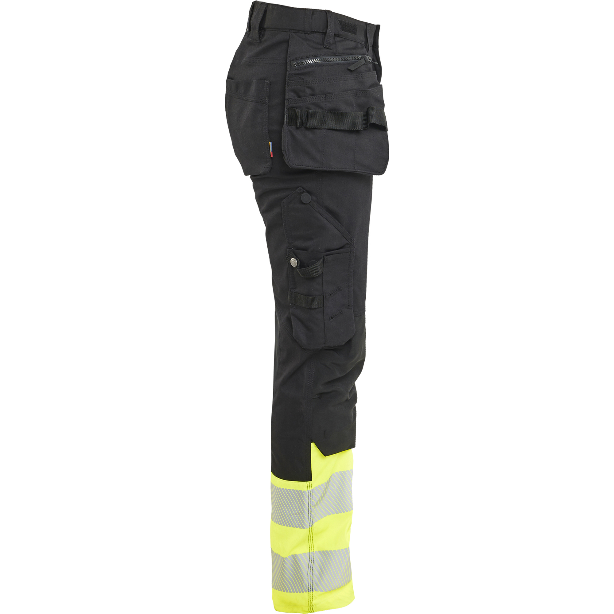 Blaklader High Vis Ladies Stretch Trousers, Black/Yellow (2)