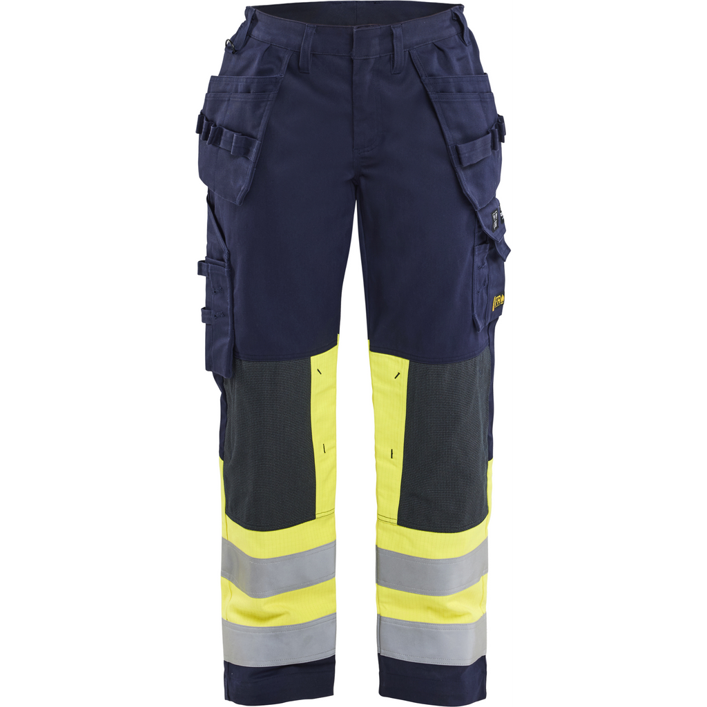 Blaklader Multi-Norm Ladies Work Trousers, Navy/Yellow