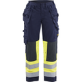 Blaklader Multi-Norm Ladies Work Trousers, Navy/Yellow