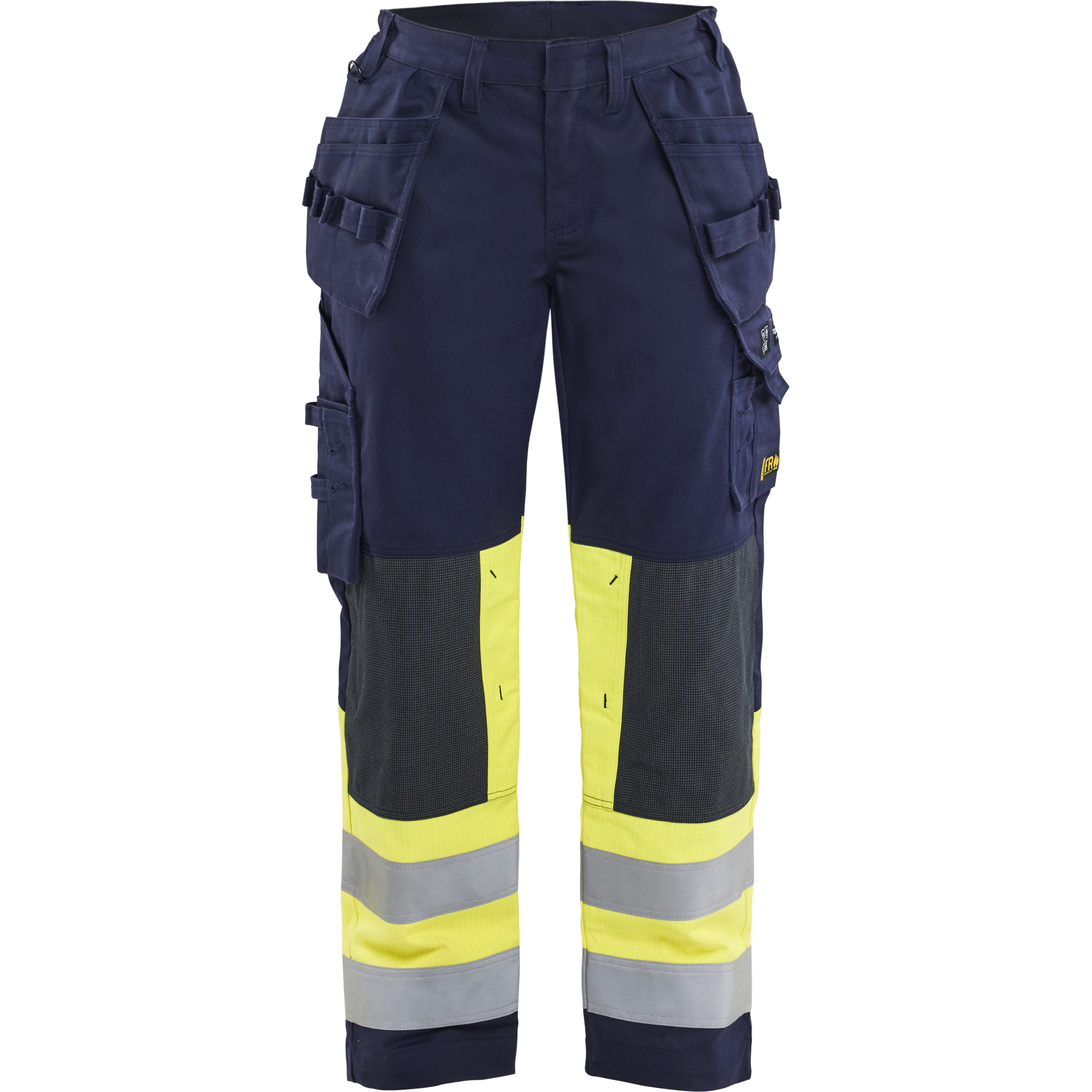 Blaklader Multi-Norm Ladies Work Trousers, Navy/Yellow