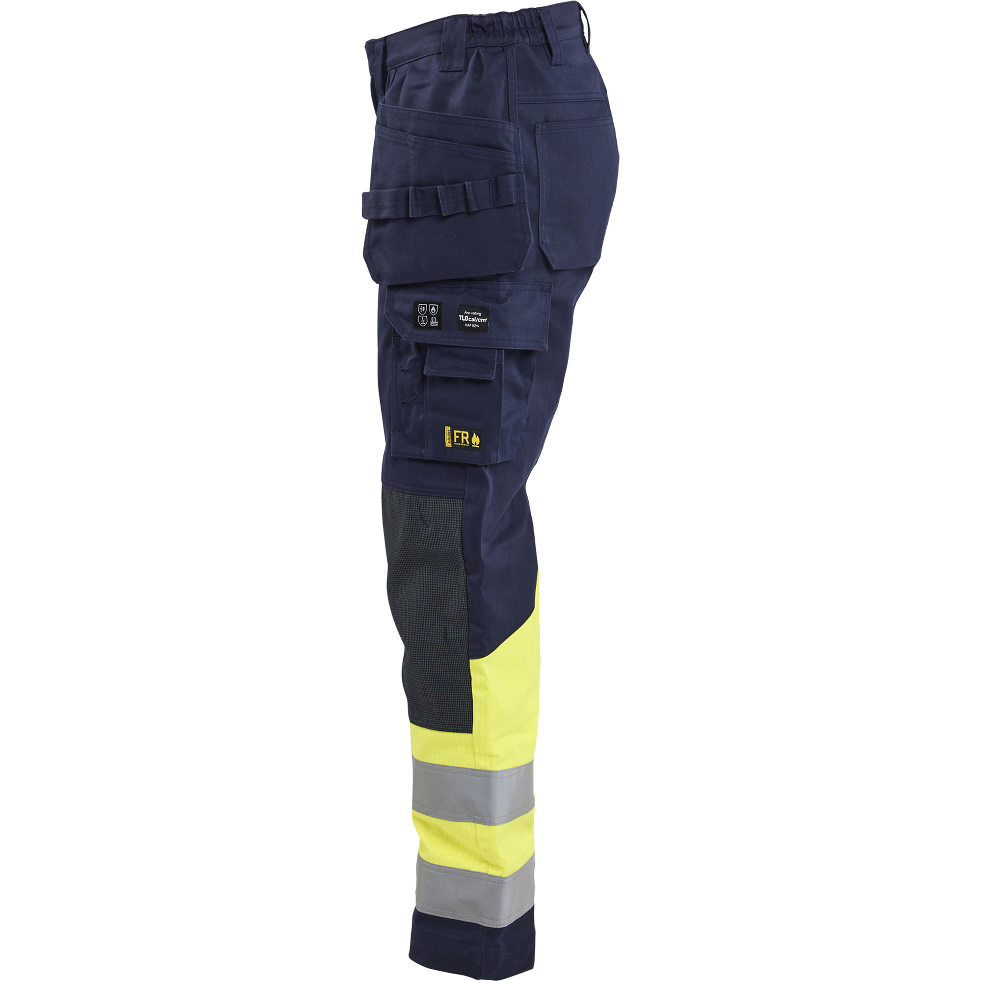 Blaklader Multi-Norm Ladies Work Trousers, Navy/Yellow (3)