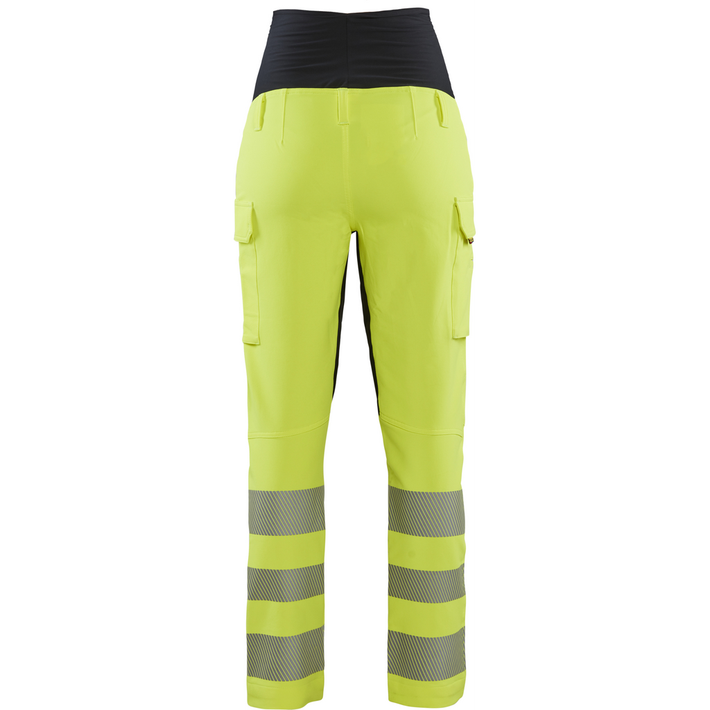 Blaklader High Vis 4-Way Stretch Maternity Trousers, Yellow/Black (4)