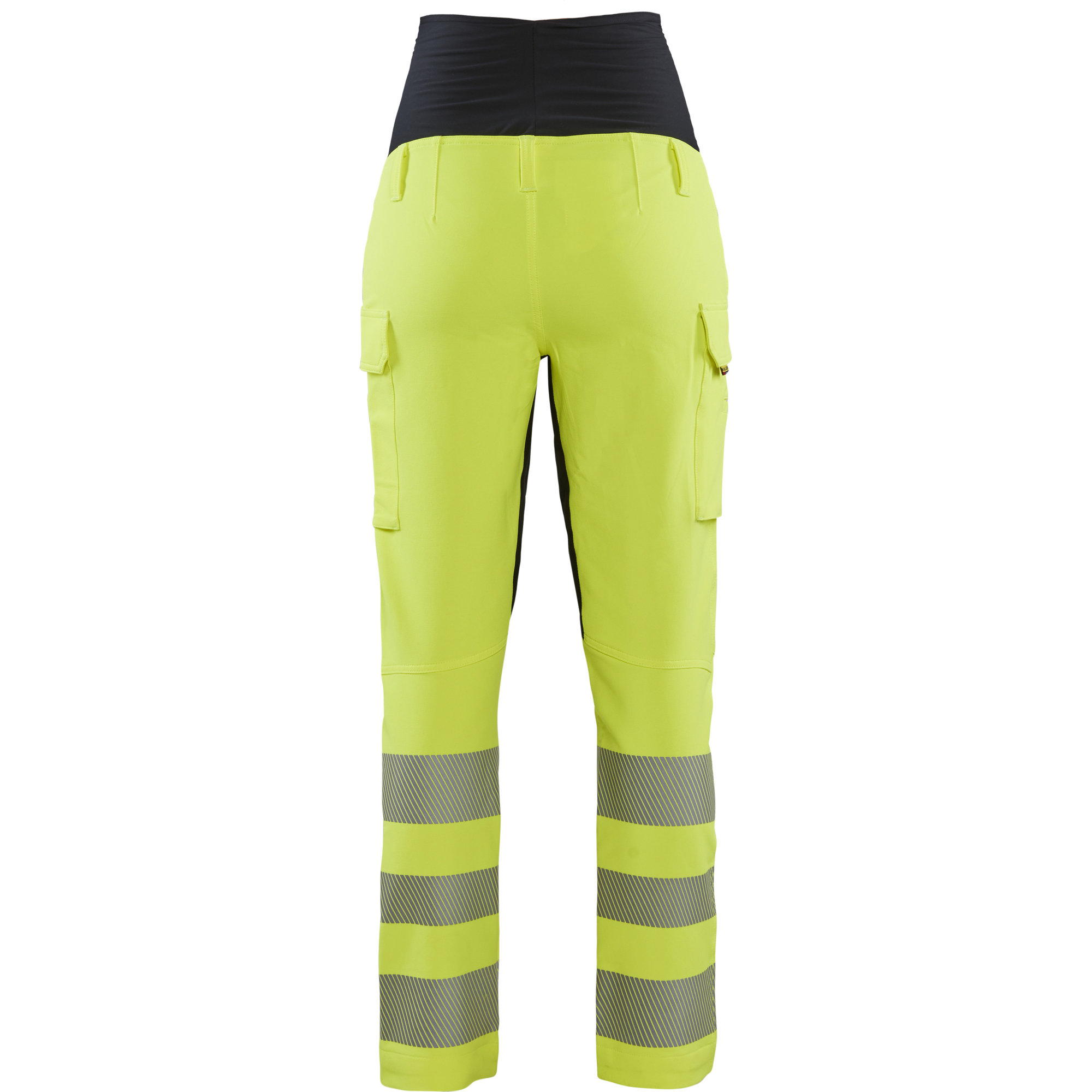 Blaklader High Vis 4-Way Stretch Maternity Trousers, Yellow/Black (4)