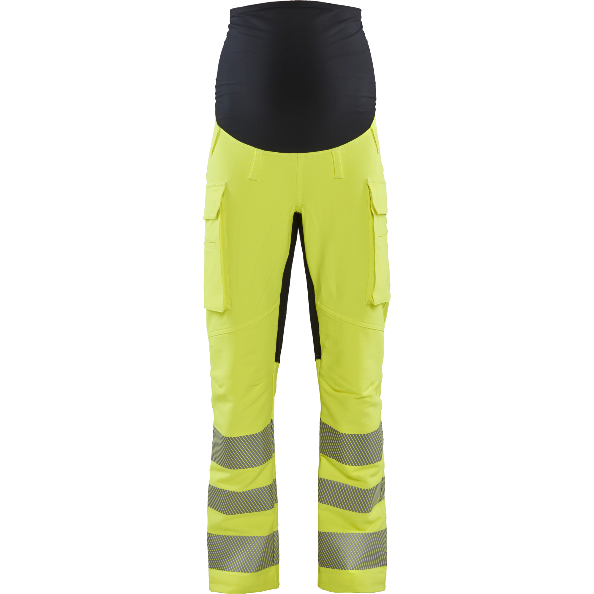 Blaklader High Vis 4-Way Stretch Maternity Trousers, Yellow/Black