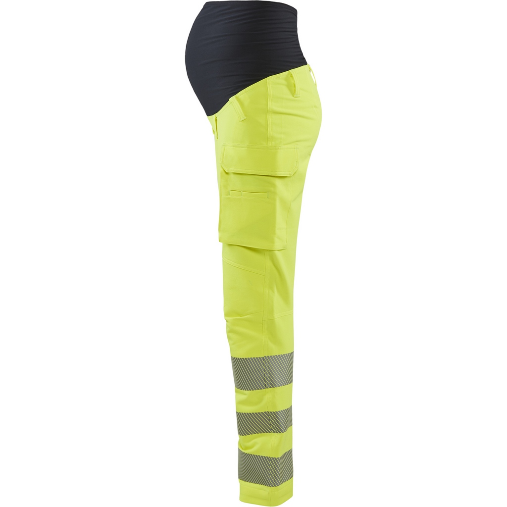 Blaklader High Vis 4-Way Stretch Maternity Trousers, Yellow/Black (3)
