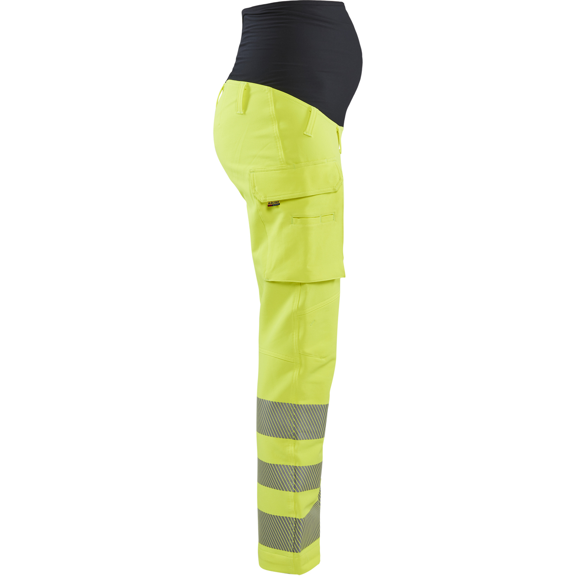 Blaklader High Vis 4-Way Stretch Maternity Trousers, Yellow/Black (2)