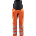 Blaklader High Vis 4-Way Stretch Maternity Trousers, Orange/Black