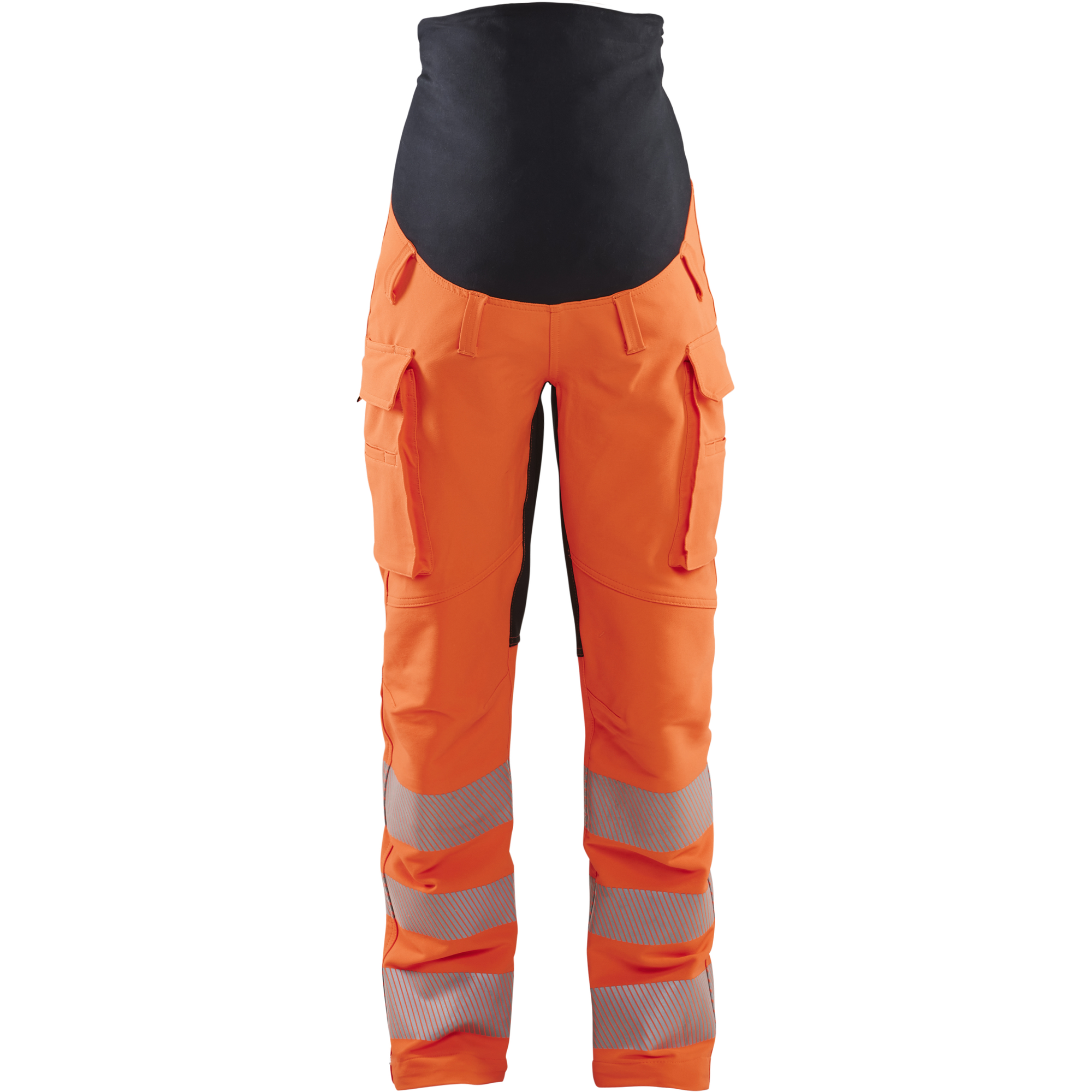 Blaklader High Vis 4-Way Stretch Maternity Trousers, Orange/Black