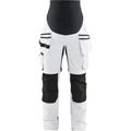 Blaklader Zip-Off Painter Maternity Trousers, White/Black