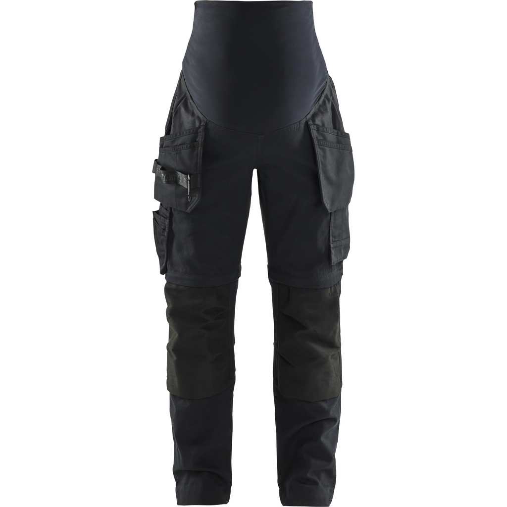 Blaklader Zip-Off Craftsman Maternity Trousers, Black