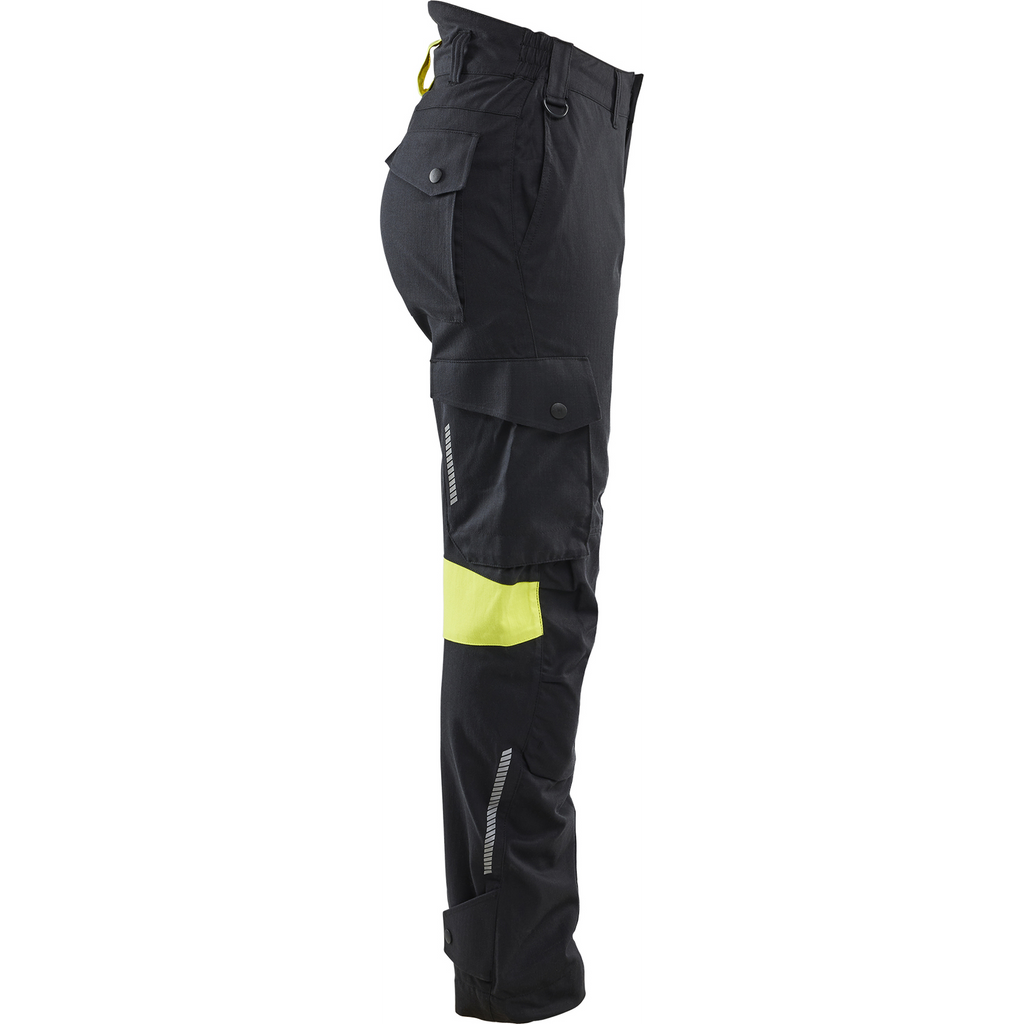 Blaklader Ladies Trousers, Black/Yellow (2)