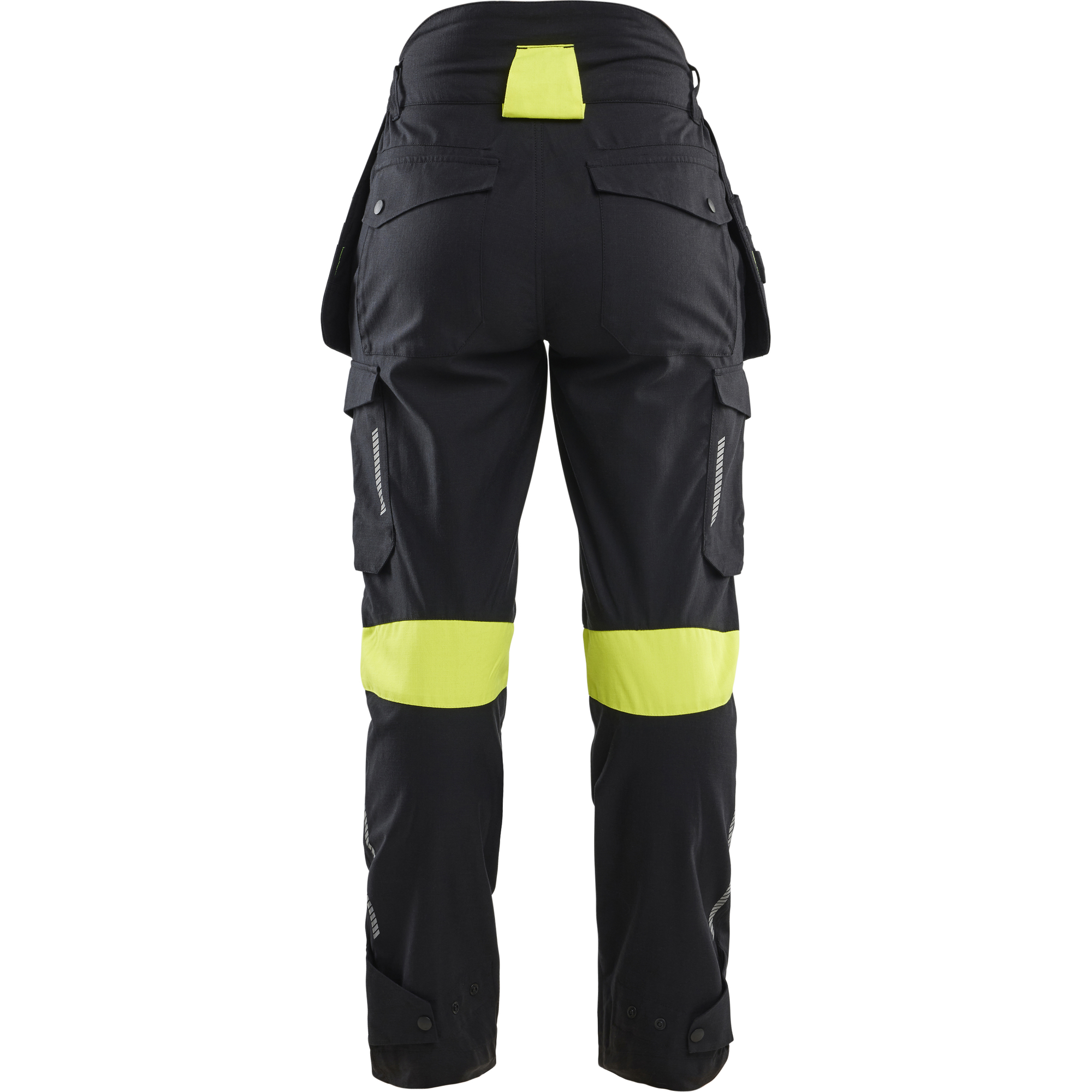 Blaklader Ladies Craftsman Work Trousers, Black/Yellow (4)