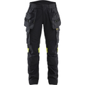 Blaklader Ladies Craftsman Work Trousers, Black/Yellow