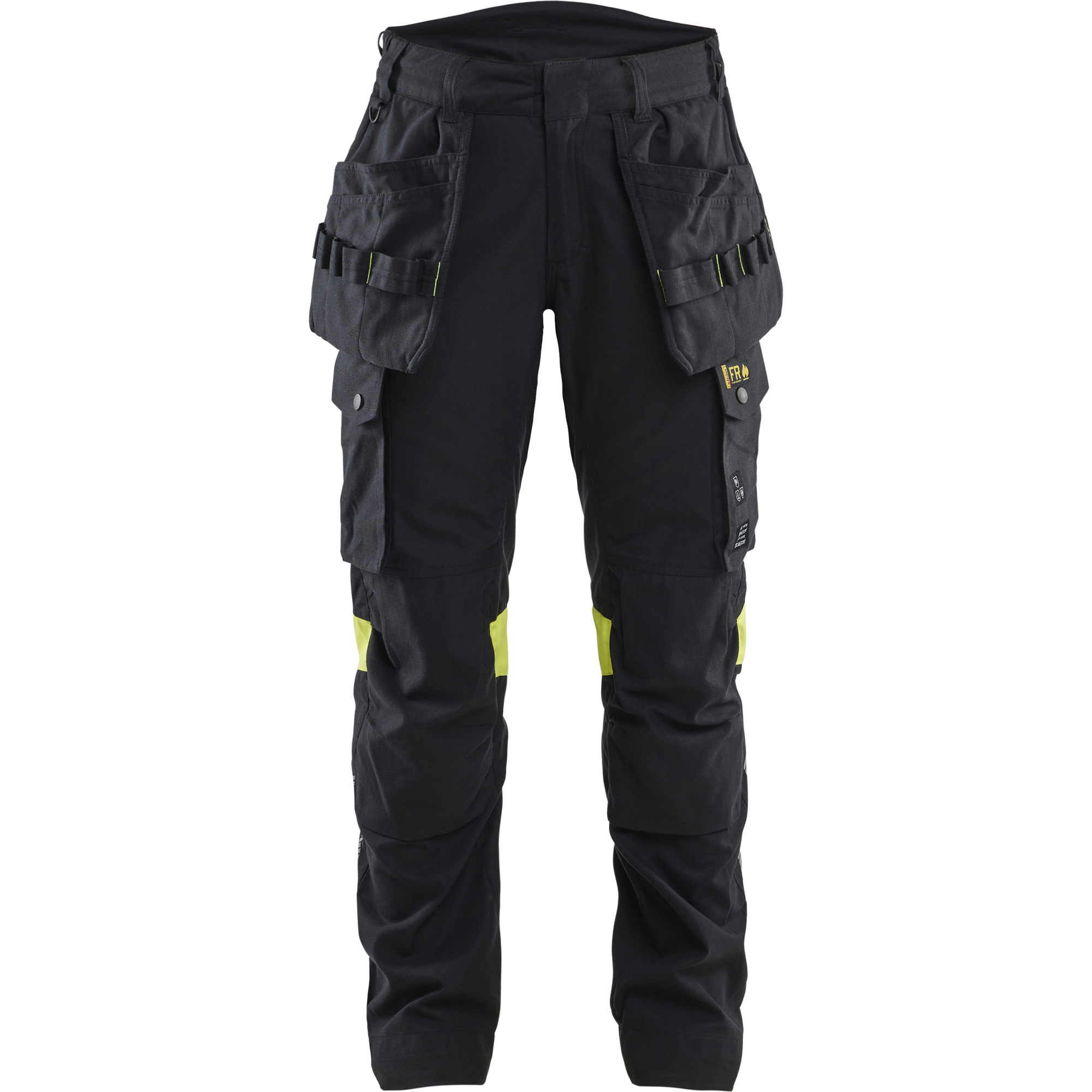 Blaklader Ladies Craftsman Work Trousers, Black/Yellow