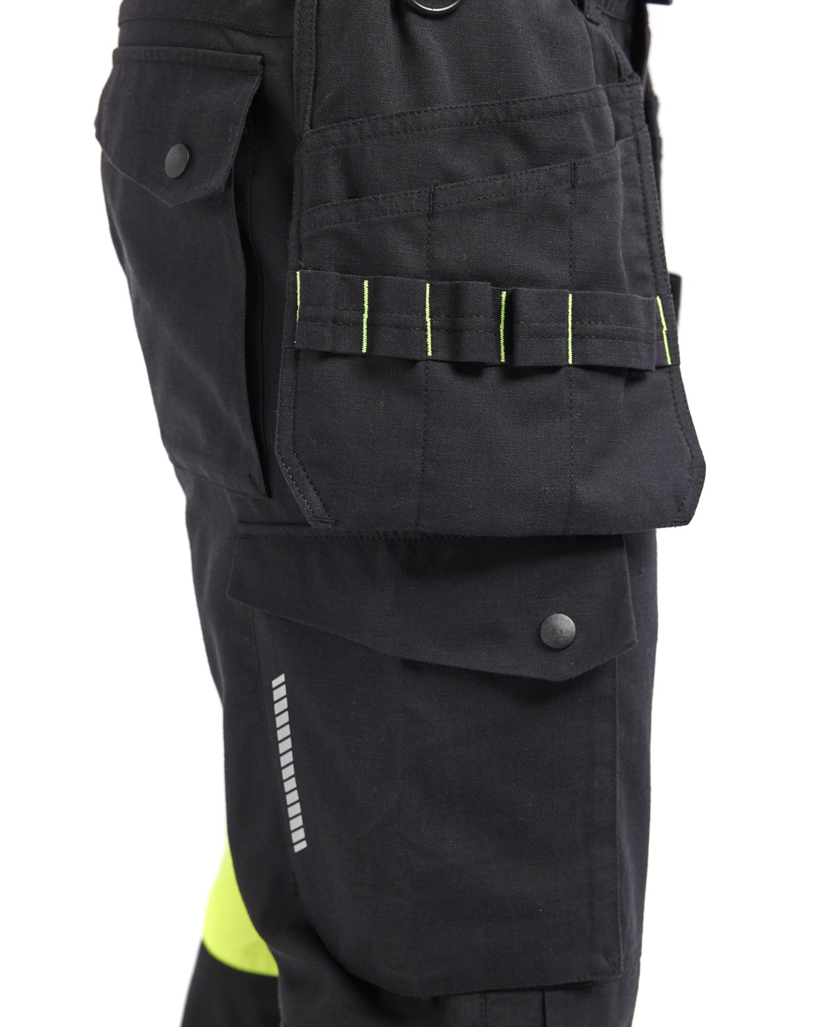 Blaklader Ladies Craftsman Work Trousers, Black/Yellow (7)