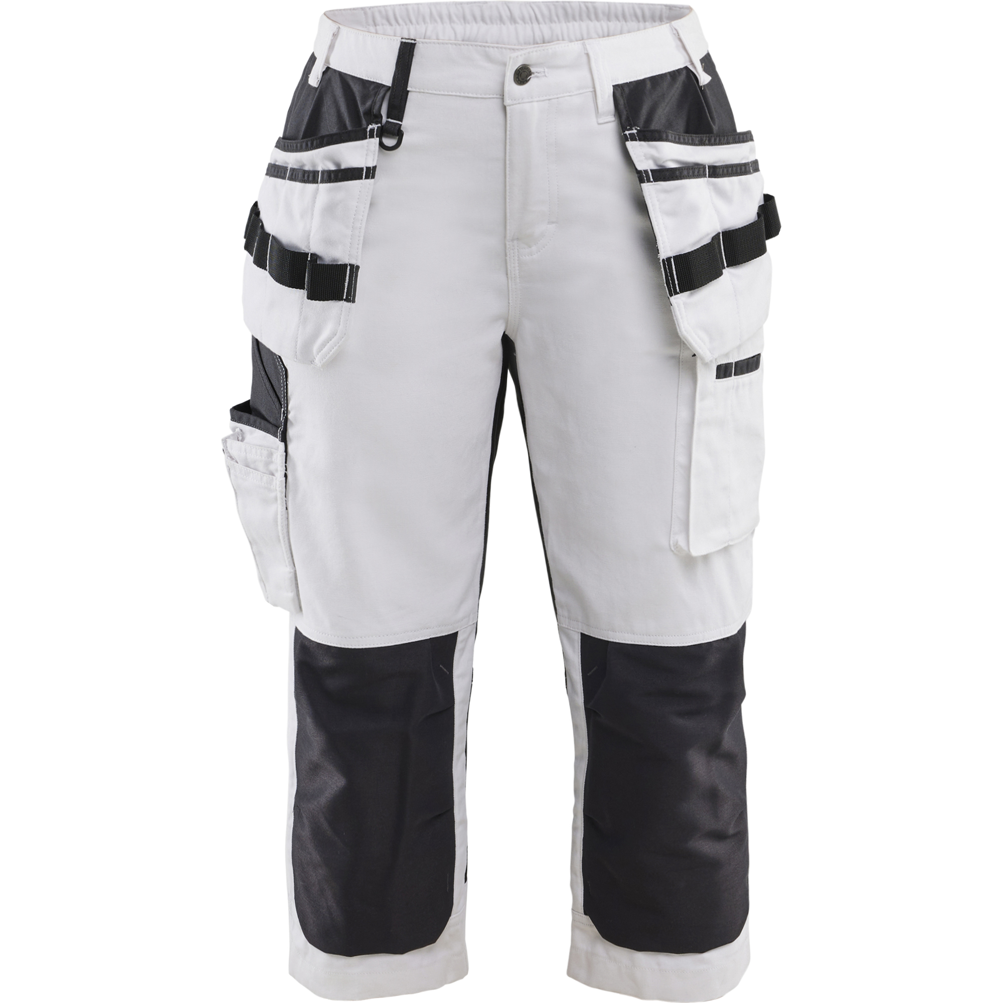 Blaklader Women's Painter Pirate Trousers with Stretch, White/Black