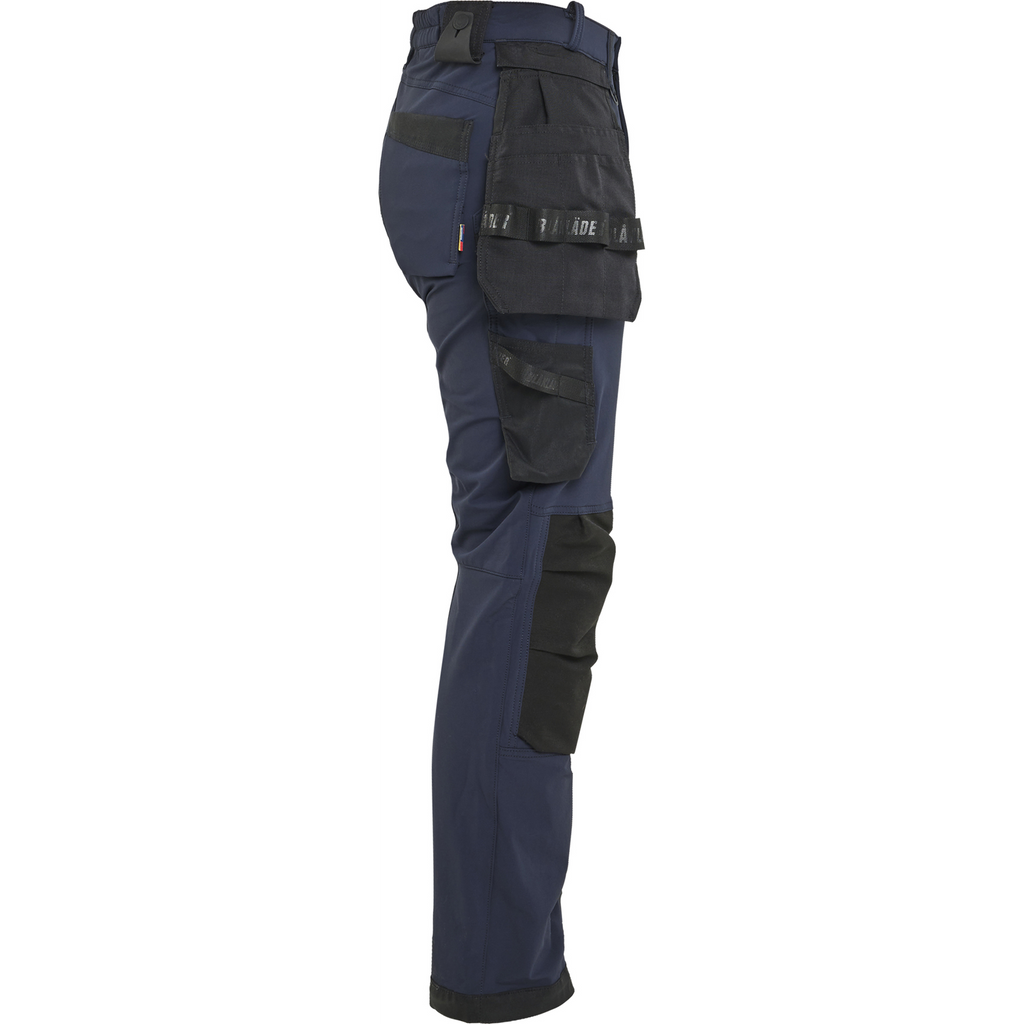 Blaklader Ladies 4-Way Stretch Craftsman Trousers, Dark Navy/Black (2)