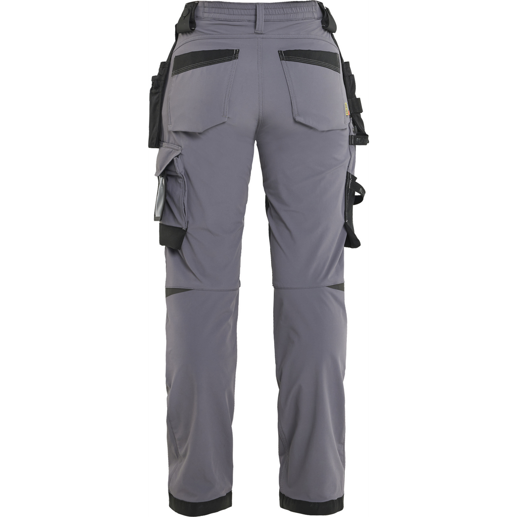 Blaklader Ladies 4-Way Stretch Craftsman Trousers, Medium Grey/Black (3)